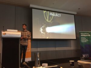 If I take photos of every pun, I’ll kill my battery. Rest assured, @FakeSamRitchie has delivered as always. #dddPerth https://t.co/tnCeaZBQ1z