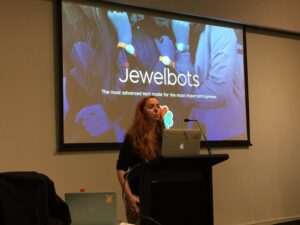 So excited to hear from @SaraJChipps! She started coding at 11, and her company @jewelbots aims to get girls into STEM. #YOWConnected https://t.co/I9Xe4sWUdC