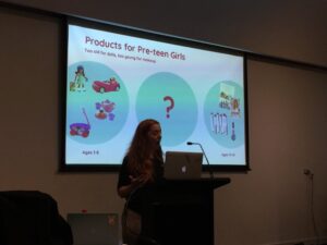 Products for preteen boys dominated by tech-related brands (LEGO, Nintendo, etc) but for girls there’s a big gap. #YOWConnected @SaraJChipps https://t.co/DyN60Z4B3c