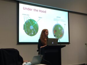 Now back to talking about hardware. Hearing about challenges with materials, selecting chip, integrations, etc. @SaraJChipps #YOWconnected https://t.co/2MRg42g8kI