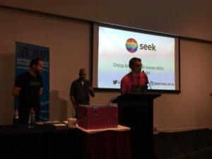 Final session in Red room at #YOWConnected kicking off! @whereismytaco from @devops_melb is trackhosting… https://t.co/BJkDxOiUnC