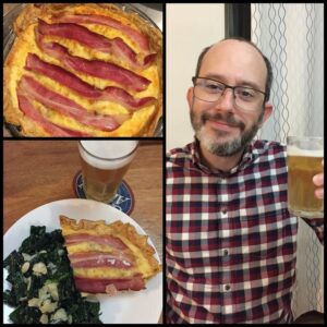 This is his "I made this" face. Everything but the puff pastry made from scratch (including the beer)! https://t.co/7yN3XV3Pbf https://t.co/mYMxTP92Iv