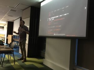 Learning about lenses and currying. Huh. I’ve actually picked up a *lot* about FP this year! Thanks @jedws and @KenScambler. @NodeSydney https://t.co/8CnCjhMY22