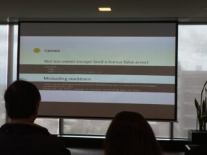 Very helpful of @zarahjutz to share the caveats and things she found confusing in her journey with data bindings. #devfest17 @gdgmelbourne https://t.co/e1zwmI1TJU