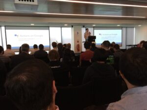 Good call by #DevFest17 organisers to swap the rooms. Seems like Cloud & ML are drawing the really big crowds today! @gdgmelbourne https://t.co/w0lt0da4AQ