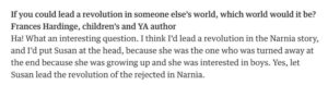 “If you could lead a revolution in someone else’s world, which world would it be?” I ❤️ Phillip Pullman's answer. https://t.co/Or9AmaQ245 https://t.co/0FKUuz6EIi