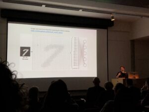 Prof. Anna Munster is taking about deep learning networks and the difficulty in visualising what they're doing. #VizMatters #vismatters2017 https://t.co/d0PO0Dynr1