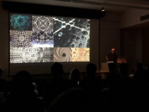 Miles Green from @AnimalLogic talking about using fractals to design super detailed sets for Guardians of the Galaxy Vol. 2. Fascinating stuff. #VizMatters #vismatters2017 https://t.co/1t2MO8ALg5