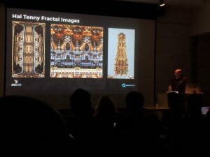 Miles Green from @AnimalLogic talking about using fractals to design super detailed sets for Guardians of the Galaxy Vol. 2. Fascinating stuff. #VizMatters #vismatters2017 https://t.co/1t2MO8ALg5