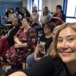 Absolute champion @ADuckIsMyFiend is presenting via Google Hangout to a large crowd of @GGDSydney @WWCSyd @yow_conf attendees at @SafetyCultureHQ! https://t.co/Q2V8lGAQRi