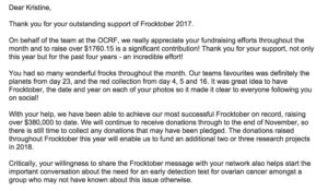 Thanks to everyone who supported me in #frocktober this year - over $1700 raised for the @ocrfaustralia! They sent me the loveliest email and specifically mentioned their fave frocks. 😊 ❤️👗 https://t.co/Md05gkgTaY