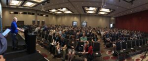 The view from the stage as the audience trickles in for this morning's #yow17 keynote. Everyone ready?! https://t.co/9cithq2fUH