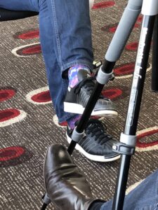 VIP seat to see @nxdnz from @inventorship talking HoloLens... but I'm all about those rainbow YES socks! 😍🧦🌈 #yow17 https://t.co/YObzEE3ptG