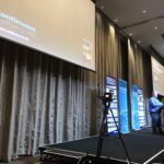 Watching as @davefarley77 awaits his intro for today's closing keynote... #yow17 https://t.co/m3sFaJvhN0