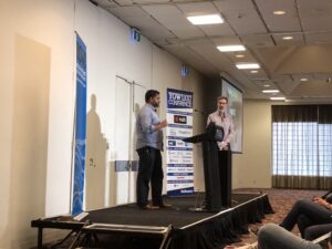 Interesting UX challenge: you can't just say "build something you'd like to use" when the engineers don't have profound hearing loss. They can't make assumptions about what users will find useful. #yow17 @xerxesb @mark_sabbatical https://t.co/NjNT33AVOJ