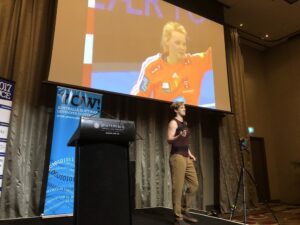 I did not expect to learn about handball at a tech conference... but I loved the video @smamol just showed. Strong women working together on a team to do amazing things!! #yow17 https://t.co/WQ9TQPinmg