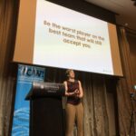 Great advice for sports, work, and everything else: aim to be the worst player on the best team. You'll learn a lot, and you'll normalise high performance. @smamol #yow17 https://t.co/zvrMHOaoCW