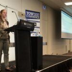 Live coding is happening! @SaraJChipps showing us how to code the friendship mode on @jewelbots. #yow17 https://t.co/X70qO6ecLh