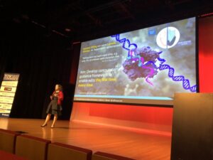 This is the bit that blows my mind - we can actually edit out diseases from the genome. @lynnlangit and @allPowerde are working on making this more reliable. #yow17 https://t.co/VNuS2C6kmR