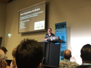 LOL. @mamund using his experience with Australian English as an example of evolvable API patterns. No one stopped him at the border to check he had the Oz English domain model installed. 😂 #Yow17 https://t.co/ee6xbqn2a2