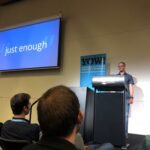 If waterfall says to do all the design up front and agile says to do none, how much should you do? @simonbrown (ever the consultant) says "it depends" and "just enough." #yow17 https://t.co/mYSPMiImEC