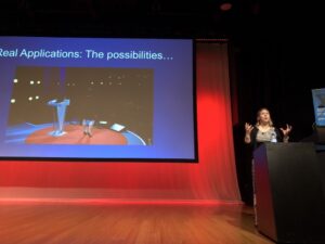 Another talk with applications to make the world a better place! @jennifermarsman says EEG devices can allow differently-abled people to control wheelchairs, control their homes, etc. #yow17 https://t.co/7AjEjU709P