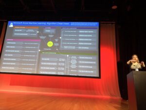 This Azure ML algorithm cheat sheet is legit useful - I've heard a lot of these terms before but had no idea what they were used for and what advantages they have. @jennifermarsman #yow17 https://t.co/EK6t9WFGD0