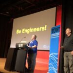 Great closing note from @davefarley77: Be engineers! (And dudes, don't assume a woman isn't one, even if she happens to be wearing a conference team shirt. 😉) #yow17 https://t.co/00fItyv957