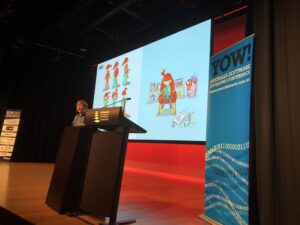 Why aren't people telling stories about software? Stories are how we make sense of the world. @lindaliukas created a little girl named Ruby to teach kids how to talk to computers. #yow17 https://t.co/P0n78mllt4