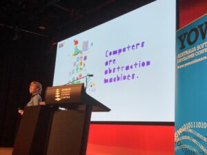 I cannot tell you how much I'm enjoying this talk - and I'm not a parent or educator. I just love seeing someone explain complicated concepts in such a novel, human way. Inspiring! ❤️ @lindaliukas #yow17 https://t.co/5uA3B9BfqH