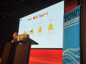 I cannot tell you how much I'm enjoying this talk - and I'm not a parent or educator. I just love seeing someone explain complicated concepts in such a novel, human way. Inspiring! ❤️ @lindaliukas #yow17 https://t.co/5uA3B9BfqH