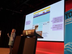 Teaching kids about data privacy and ad tracking with games of tag and paper prototypes. 👏 @lindaliukas #yow17 https://t.co/lKlznx66rM