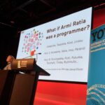 As if I couldn't love this more, @lindaliukas is now bringing in @Marimekkoglobal. What if Armi Ratia was a programmer? Using a neural network to help create new pattern names. #yow17 https://t.co/FBGDPIXiMY