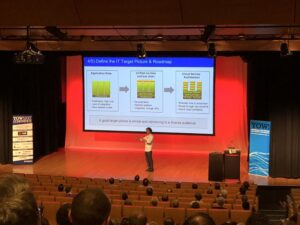 Management loves a plan. It's easier to get business buy-in if architects can show them *both* the Before and the After state. #yow17 @ghohpe https://t.co/TcFL7FK0ZK