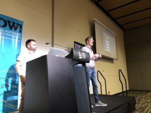 Programmatically generating the Cochlear device API from a machine (and human) readable specification allows team to constantly upgrade & add features, and also export docs for regulators. #yow17 @adamphosho @mark_sabbatical https://t.co/1Mqqo9uswU