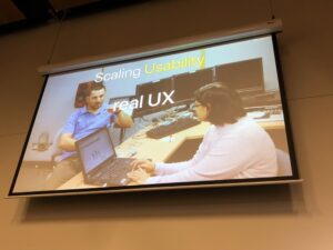 UX testing is especially important for projects that have never been done before, and for hardware aimed at an audience where the devs aren't representative of the users (ie people with profound hearing loss). #yow17 @adamphosho @mark_sabbatical https://t.co/96fi32e53u