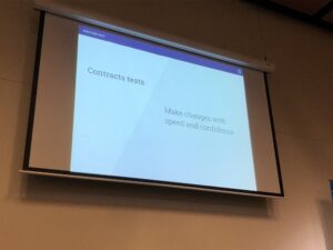 Consumer-driven contract tests solve the problem of test symmetry. Allow devs to make changes with speed and confidence, can be deployed independently, and result in better API design. @bethesque #yow17 https://t.co/fDbVu7uKUW