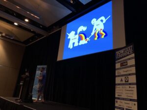 Humans clicking buttons is what causes security issues, says @abedra. 🌈💩 #yow17 https://t.co/6blrHZdAcO