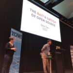 Growing crowd as @jedws prepares to introduce @kytrinyx for her final stop of the tour. Excitement! ❤️ #yow17 https://t.co/Nstth2jvb3