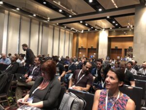 Growing crowd as @jedws prepares to introduce @kytrinyx for her final stop of the tour. Excitement! ❤️ #yow17 https://t.co/Nstth2jvb3