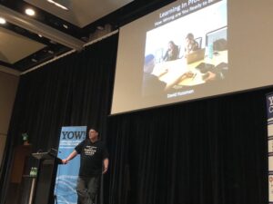 Been waiting for this one - @davidhussman talking about how to build less of the wrong thing faster. #yow17 https://t.co/q5Ef0035YL