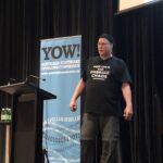 Nice. O'Reilly is putting out this chaos engineering book for FREE. As @davidhussman's shirt says: Keep Calm and Embrace Chaos (Engineering)! #yow17 https://t.co/btTpK43tBX