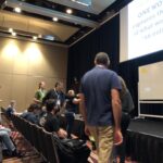 Audience participation as @WoodyZuill asks us for the ONE WORD that captures the essence of "an estimate." Post-Its everywhere! #yow17 #noestimates https://t.co/j3MlisyctF