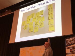 Interesting. The words CIOs use to describe estimates are way different to what we said. "Educated guess." "Promise." "When will u be done." 😳 @WoodyZuill #yow17 https://t.co/0MvvsVJ8bH