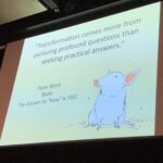 This talk by @WoodyZuill is great, but I'm also enraptured by @badbirdsart's illustrations. Charming, creepy, whimsical. ❤️ #yow17 https://t.co/HewHWtGpvB