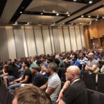 Everyone is mesmerised by @davefarley77's heliocentric solar system animated gif. (Its chaos bothers me. *shudder*) #yow17 https://t.co/S6gacOIWz4