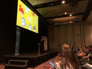 So excited to introduce @lindaliukas to the @yow_conf #yow17 community! You're all in for a treat. ❤️ https://t.co/1gnmRQVtlJ