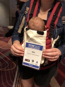 The first programmer in the world was the daughter of a mathematician and a poet. And yesterday we meet a 1-month-old named after her. ❤️ @lindaliukas @sir_tilbrook #yow17 https://t.co/n3gmFVKn5j