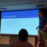 Kasper introducing us all to @google's Dart programming language. Not too scary, and now it even has a sound type system! #yow17 https://t.co/gBQbbS7gu6