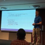 Kasper introducing us all to @google's Dart programming language. Not too scary, and now it even has a sound type system! #yow17 https://t.co/gBQbbS7gu6